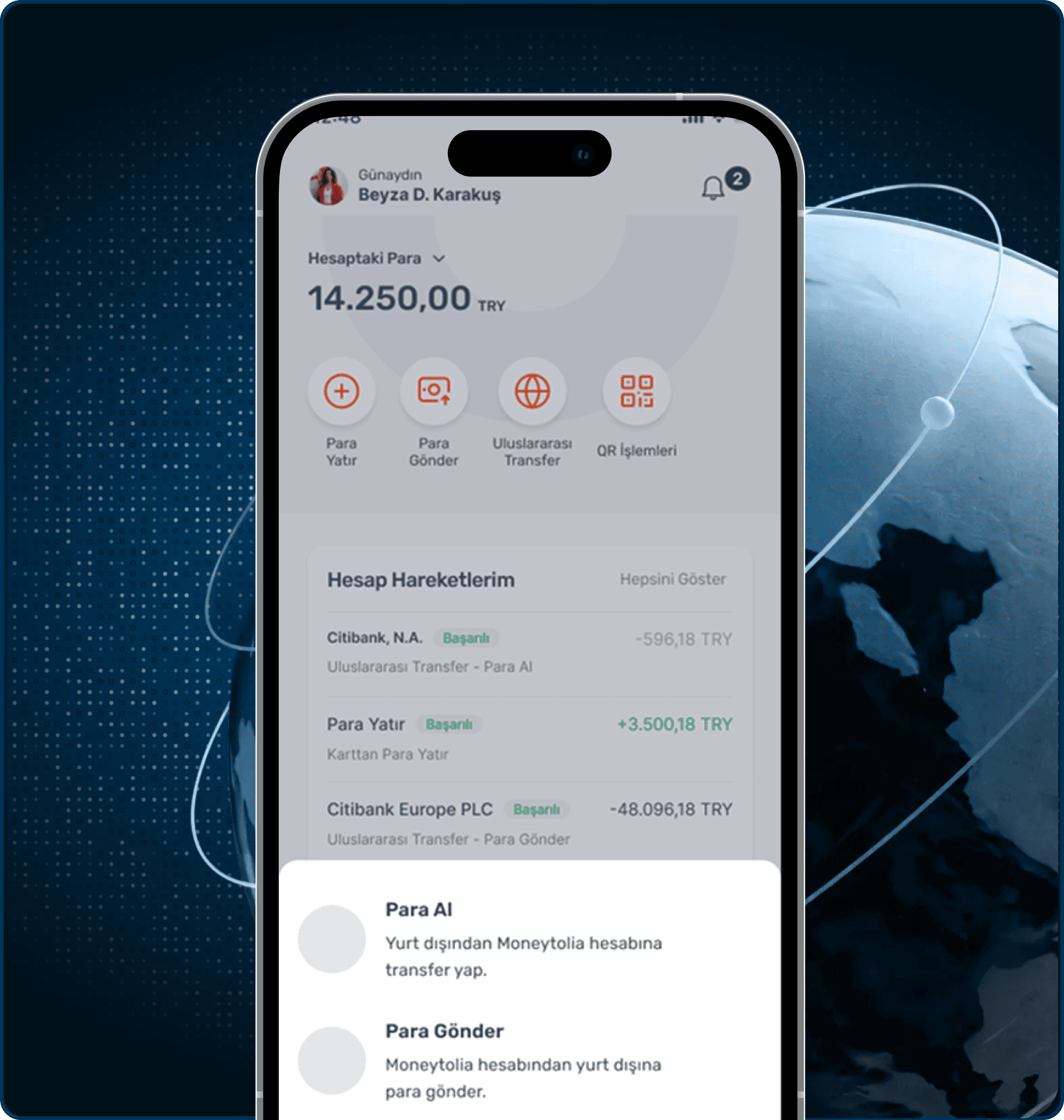 Para transferlerinizi hemen başlatın.