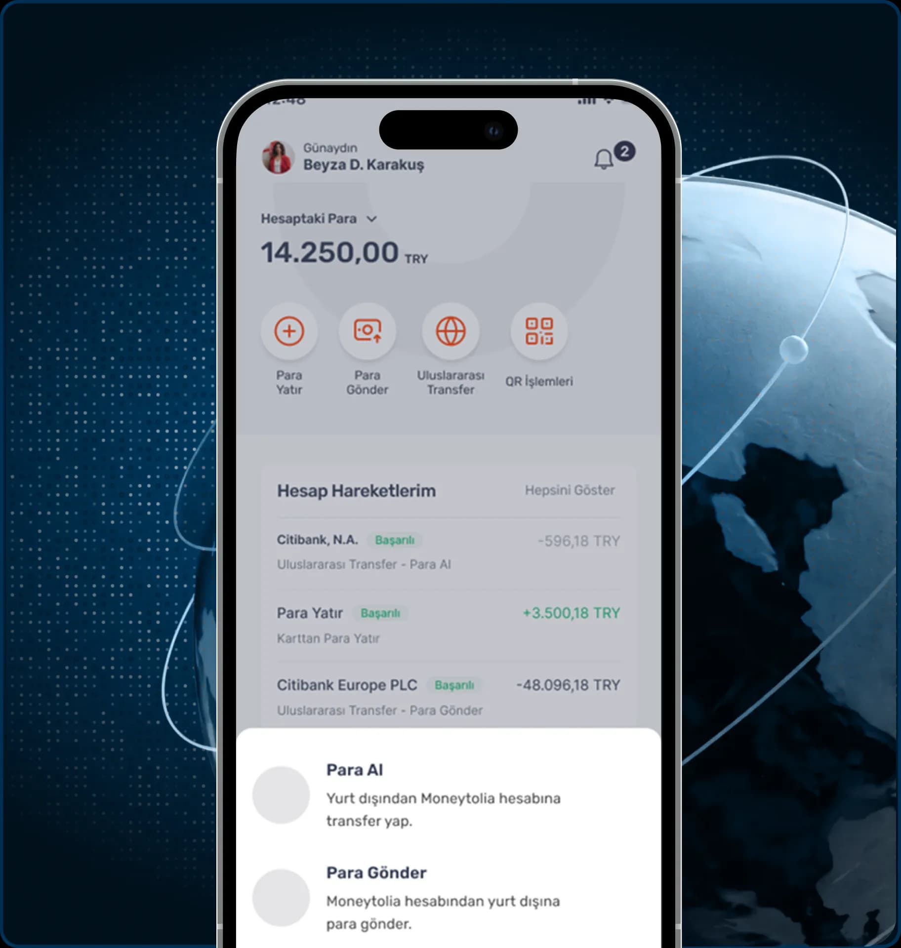 Para transferlerinizi hemen başlatın.